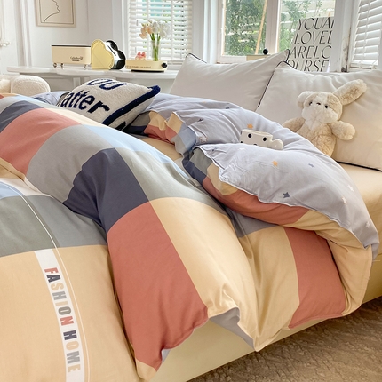 91家纺网 家纺一手货源 找家纺 （总）棉立方家纺 2024新款全棉喷气印花四件套单品系列-被套