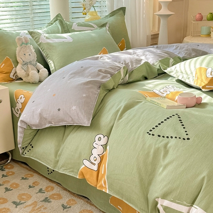 91家纺网 家纺一手货源 找家纺 （总）棉立方家纺 2024年6月新出款式全棉印花四件套单品系列-四件套