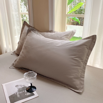 91家纺网 家纺一手货源 找家纺 （总）棉立方家纺 2023新款亲肤全棉纯色单品套件系列-单独枕套