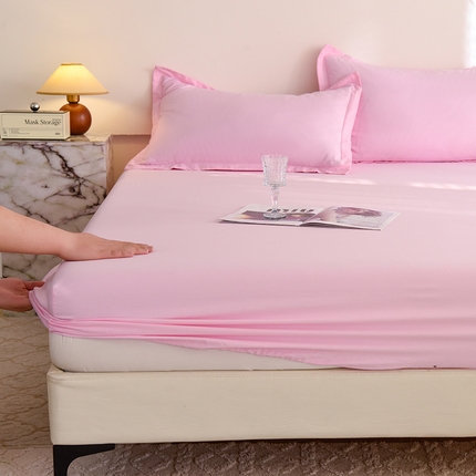 91家纺网 家纺一手货源 找家纺 （总）棉立方家纺 2023新款亲肤全棉纯色单品套件系列-单独床笠