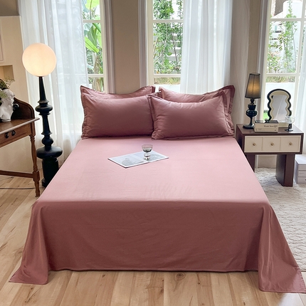 91家纺网 家纺一手货源 找家纺 （总）棉立方家纺 2023新款亲肤全棉纯色单品套件系列-单独床单