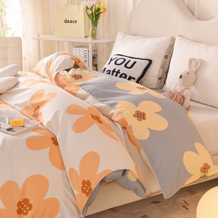 91家纺网 家纺一手货源 找家纺 （总）棉立方家纺 2024新款全棉喷气印花四件套单品系列-被套