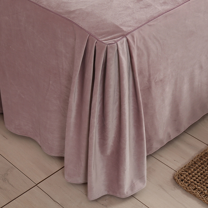 91家纺网 家纺一手货源 找家纺 琪宝阁 2024新款丽丝绒美 容床罩套件-荷花 荷花-豆沙