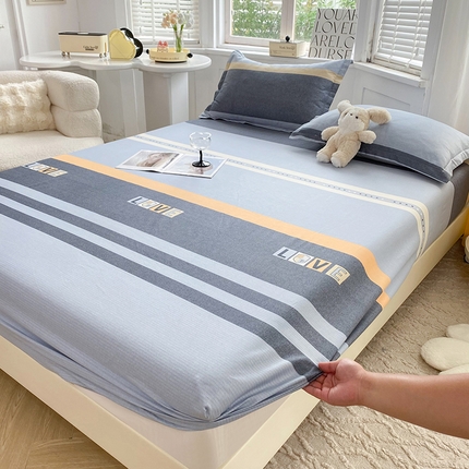 91家纺网 家纺一手货源 找家纺 （总）棉立方家纺 2023新款全棉时尚印花单品套件系列-单独床笠