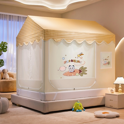 91家纺网 家纺一手货源 找家纺 （总）薇梦蚊帐 2025新款房子造型遮光防尘蚊帐