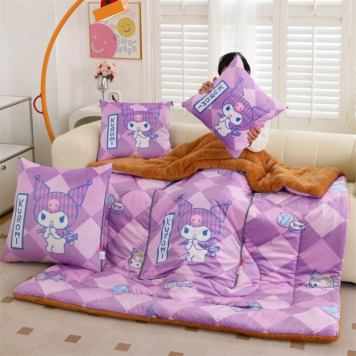 91家纺网 家纺一手货源 找家纺 （总）照世家纺 2024新款三丽鸥印花抱枕被（控价59、82、109、139）