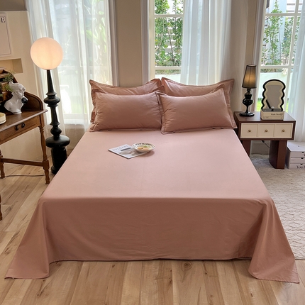 91家纺网 家纺一手货源 找家纺 （总）棉立方家纺 2023新款亲肤全棉纯色单品套件系列-单独床单