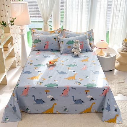 91家纺网 家纺一手货源 找家纺 （总）棉立方家纺 2024新款全棉喷气印花四件套单品系列-床单