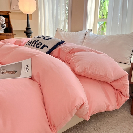 91家纺网 家纺一手货源 找家纺 （总）棉立方家纺 2023新款亲肤全棉纯色单品套件系列-单独被套