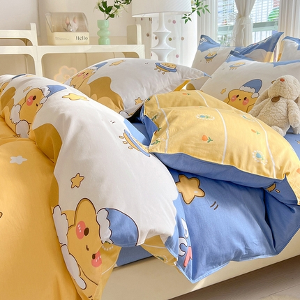 91家纺网 家纺一手货源 找家纺 （总）棉立方家纺 2024年6月新出款式全棉印花四件套单品系列-四件套