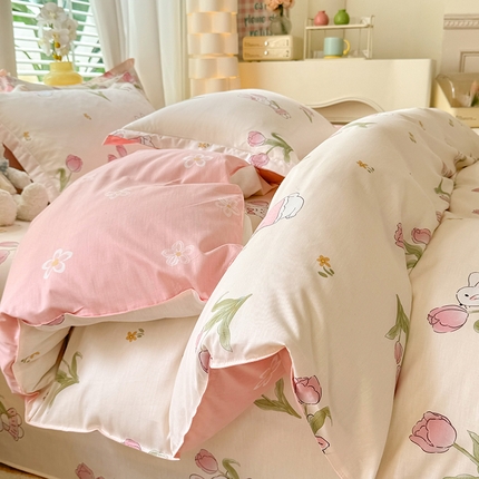 91家纺网 家纺一手货源 找家纺 （总）棉立方家纺 2024年6月新出款式全棉印花四件套单品系列-四件套