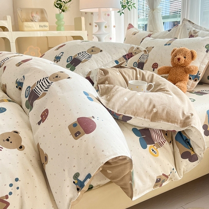 91家纺网 家纺一手货源 找家纺 （总）棉立方家纺 2024新款全棉喷气印花四件套单品系列-四件套