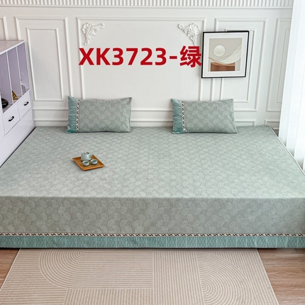 手艺人家纺 2025新款雪尼尔提花复合炕盖榻榻米炕垫 XK3723绿
