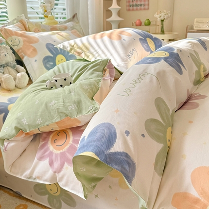 91家纺网 家纺一手货源 找家纺 （总）棉立方家纺 2024年6月新出款式全棉印花四件套单品系列-四件套