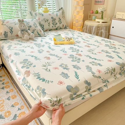 91家纺网 家纺一手货源 找家纺 （总）棉立方家纺 2024年6月新出款式全棉印花四件套单品系列-床笠