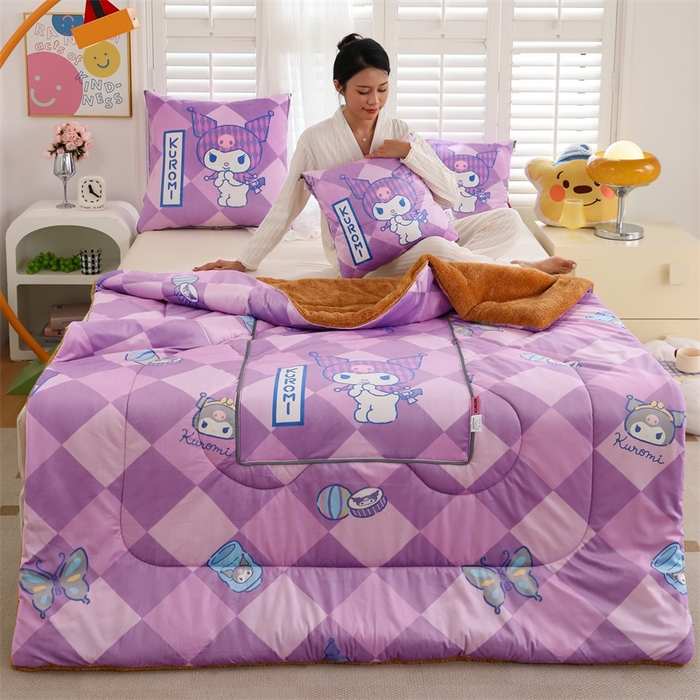 91家纺网 家纺一手货源 找家纺 （总）照世家纺 2024新款三丽鸥印花抱枕被（控价59、82、109、139）