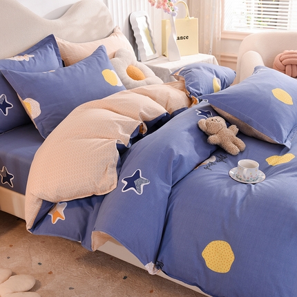 91家纺网 家纺一手货源 找家纺 （总）棉立方家纺 2024新款全棉喷气印花四件套单品系列-四件套