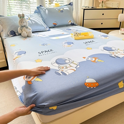 91家纺网 家纺一手货源 找家纺 （总）棉立方家纺 2024年6月新出款式全棉印花四件套单品系列-床笠