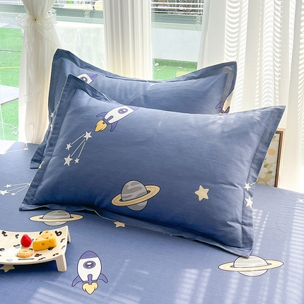 91家纺网 家纺一手货源 找家纺 （总）棉立方家纺 2024新款全棉喷气印花四件套单品系列-枕套