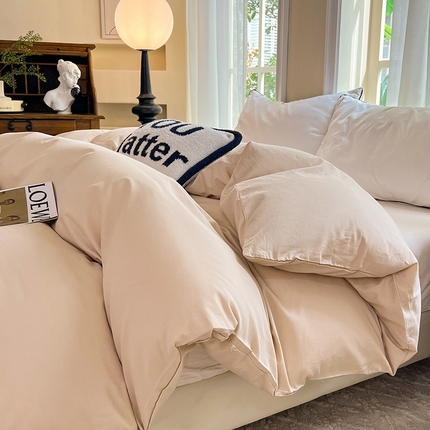 91家纺网 家纺一手货源 找家纺 （总）棉立方家纺 2023新款亲肤全棉纯色单品套件系列-单独被套