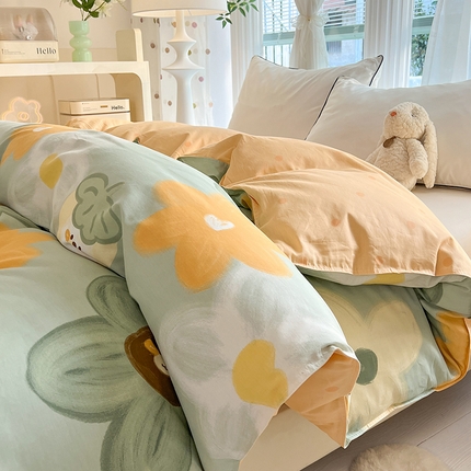 91家纺网 家纺一手货源 找家纺 （总）棉立方家纺 2024新款全棉喷气印花四件套单品系列-被套