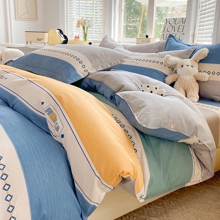 91家纺网 家纺一手货源 找家纺 （总）棉立方家纺 2024新款全棉喷气印花四件套单品系列-四件套