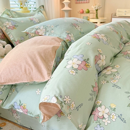 91家纺网 家纺一手货源 找家纺 （总）棉立方家纺 2024年6月新出款式全棉印花四件套单品系列-四件套