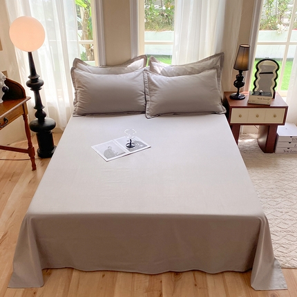 91家纺网 家纺一手货源 找家纺 （总）棉立方家纺 2023新款亲肤全棉纯色单品套件系列-单独床单