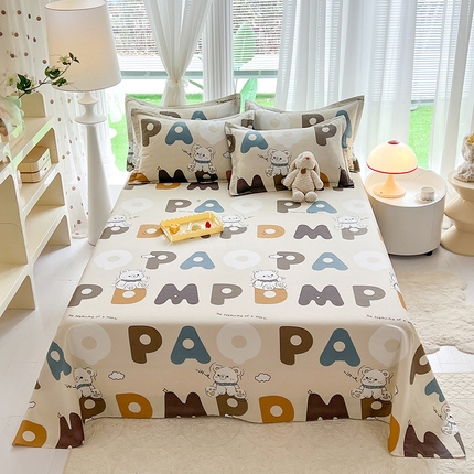 91家纺网 家纺一手货源 找家纺 （总）棉立方家纺 2024新款全棉喷气印花四件套单品系列-床单