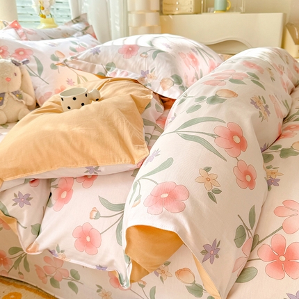 91家纺网 家纺一手货源 找家纺 （总）棉立方家纺 2024年6月新出款式全棉印花四件套单品系列-四件套