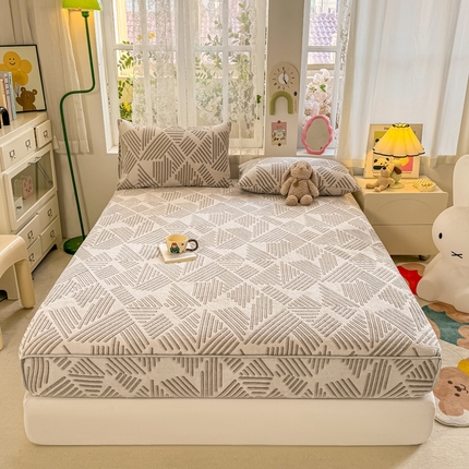 91家纺网 家纺一手货源 找家纺 （总）悦织湾家纺 2025新款加厚雪花绒印花床笠保暖牛奶绒床笠跨境专供外贸出口电商直播热销款