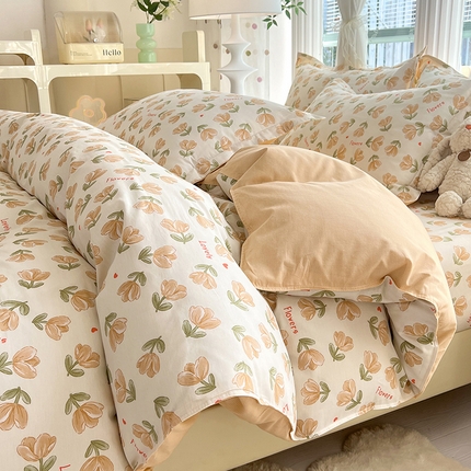 91家纺网 家纺一手货源 找家纺 （总）棉立方家纺 2024年6月新出款式全棉印花四件套单品系列-四件套