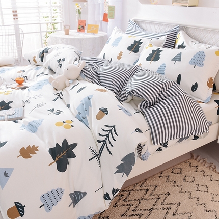 91家纺网 家纺一手货源 找家纺 （总）棉立方家纺 2024新款全棉喷气印花四件套单品系列-四件套