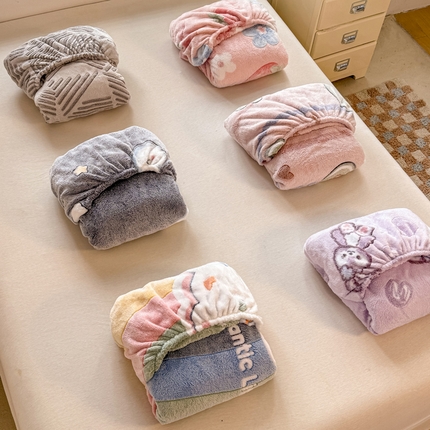 91家纺网 家纺一手货源 找家纺 （总）悦织湾家纺 2025新款加厚雪花绒印花床笠保暖牛奶绒床笠跨境专供外贸出口电商直播热销款