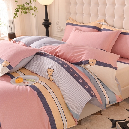 91家纺网 家纺一手货源 找家纺 （总）棉立方家纺 2024新款全棉喷气印花四件套单品系列-四件套