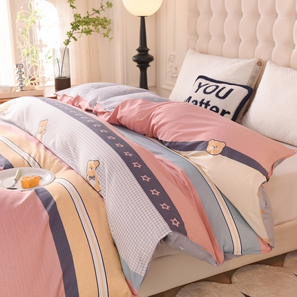 91家纺网 家纺一手货源 找家纺 （总）棉立方家纺 2024新款全棉喷气印花四件套单品系列-被套