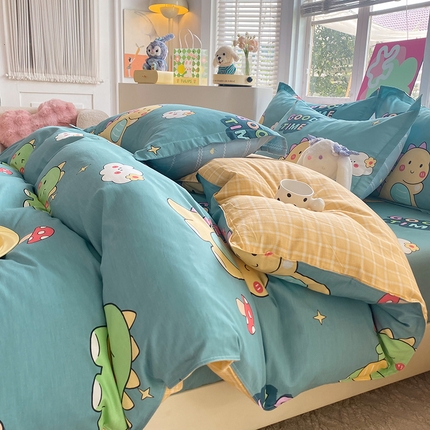 91家纺网 家纺一手货源 找家纺 （总）棉立方家纺 2024新款全棉喷气印花四件套单品系列-四件套