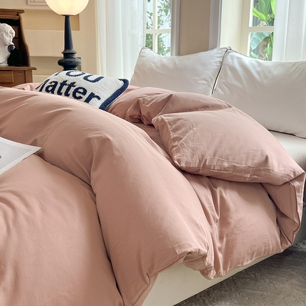 91家纺网 家纺一手货源 找家纺 （总）棉立方家纺 2023新款亲肤全棉纯色单品套件系列-单独被套
