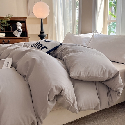 91家纺网 家纺一手货源 找家纺 （总）棉立方家纺 2023新款亲肤全棉纯色单品套件系列-单独被套