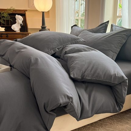 91家纺网 家纺一手货源 找家纺 （总）棉立方家纺 2023新款亲肤全棉纯色单品套件系列-四件套