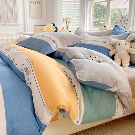 91家纺网 家纺一手货源 找家纺 （总）棉立方家纺 2024年6月新出款式全棉印花四件套单品系列-四件套