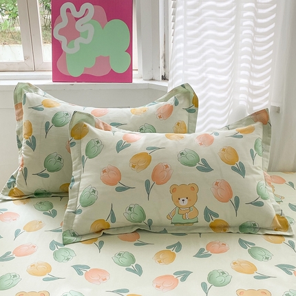 91家纺网 家纺一手货源 找家纺 （总）棉立方家纺 2023新款全棉时尚印花单品套件系列-单独枕套