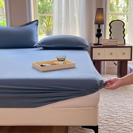 91家纺网 家纺一手货源 找家纺 （总）棉立方家纺 2023新款亲肤全棉纯色单品套件系列-单独床笠