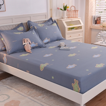 91家纺网 家纺一手货源 找家纺 （总）棉立方家纺 2024新款全棉喷气印花四件套单品系列-床笠