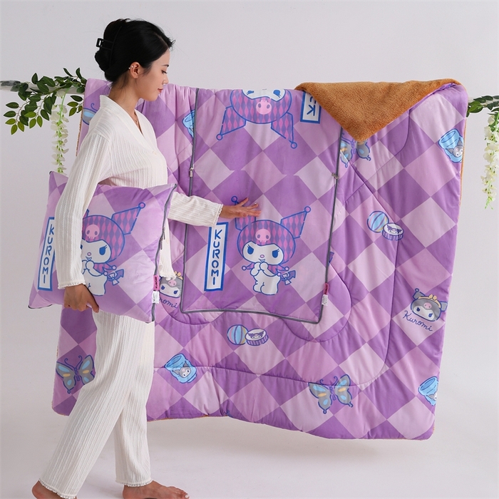 91家纺网 家纺一手货源 找家纺 （总）照世家纺 2024新款三丽鸥印花抱枕被（控价59、82、109、139）