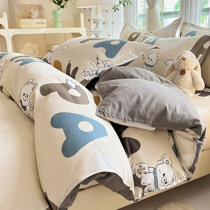 91家纺网 家纺一手货源 找家纺 （总）棉立方家纺 2024新款全棉喷气印花四件套单品系列-四件套