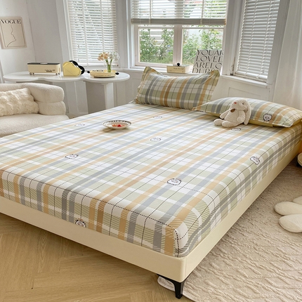 91家纺网 家纺一手货源 找家纺 （总）棉立方家纺 2024新款全棉喷气印花四件套单品系列-床笠