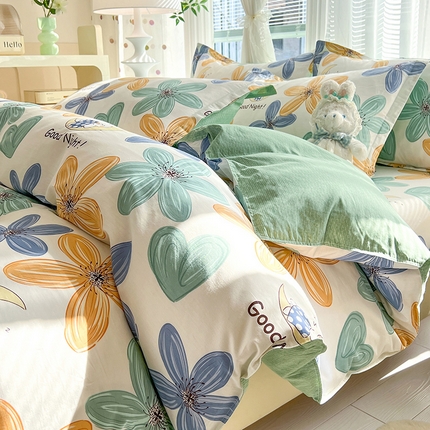 91家纺网 家纺一手货源 找家纺 （总）棉立方家纺 2024年6月新出款式全棉印花四件套单品系列-四件套