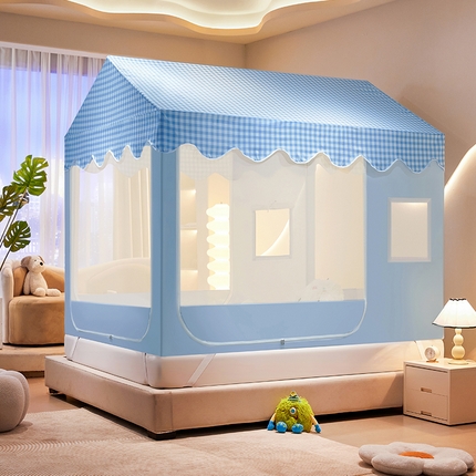 91家纺网 家纺一手货源 找家纺 （总）薇梦蚊帐 2025新款房子造型遮光防尘蚊帐