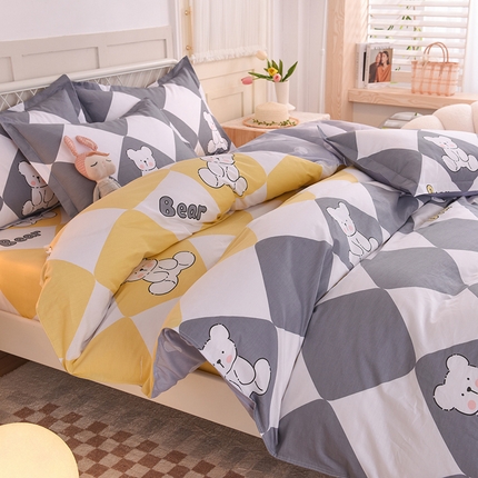 91家纺网 家纺一手货源 找家纺 （总）棉立方家纺 2024新款全棉喷气印花四件套单品系列-四件套